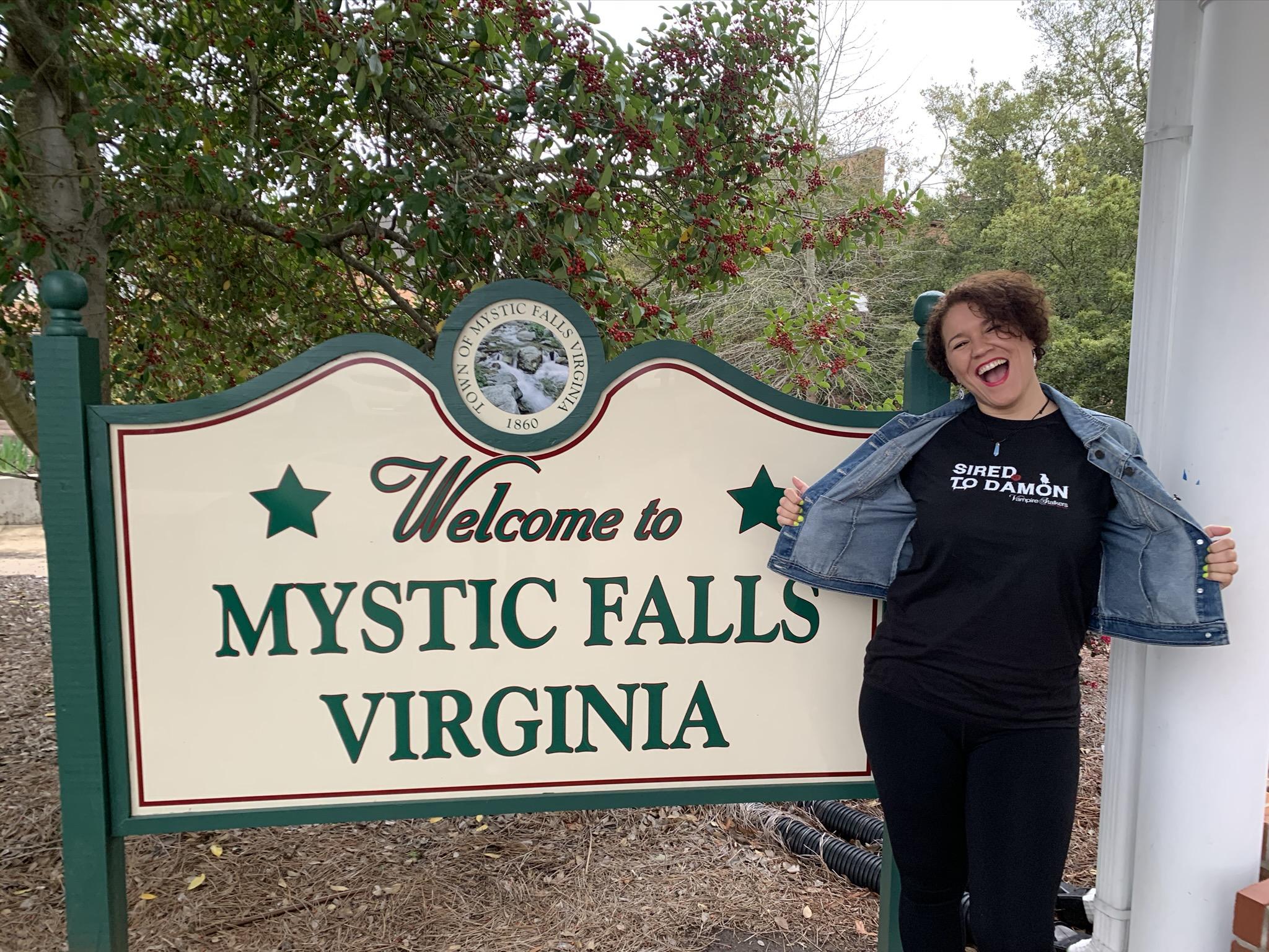 Mystic Falls sign