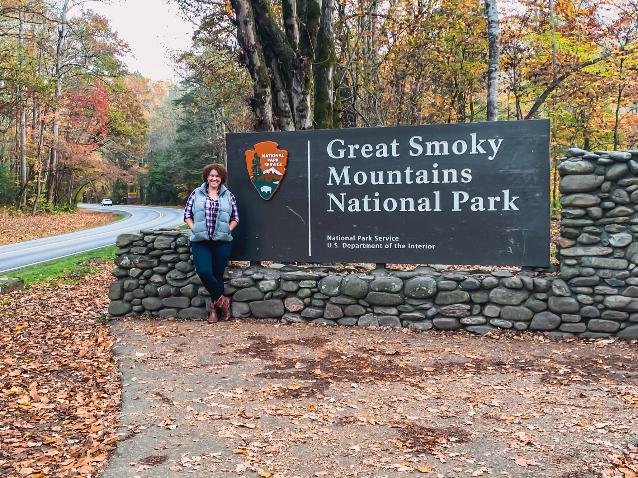 great smoky mountains street sign