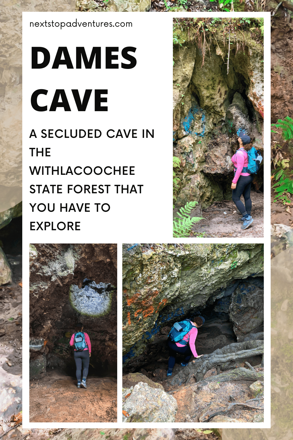 exploring Dames Cave in the Withlacoochee State Forest in Florida