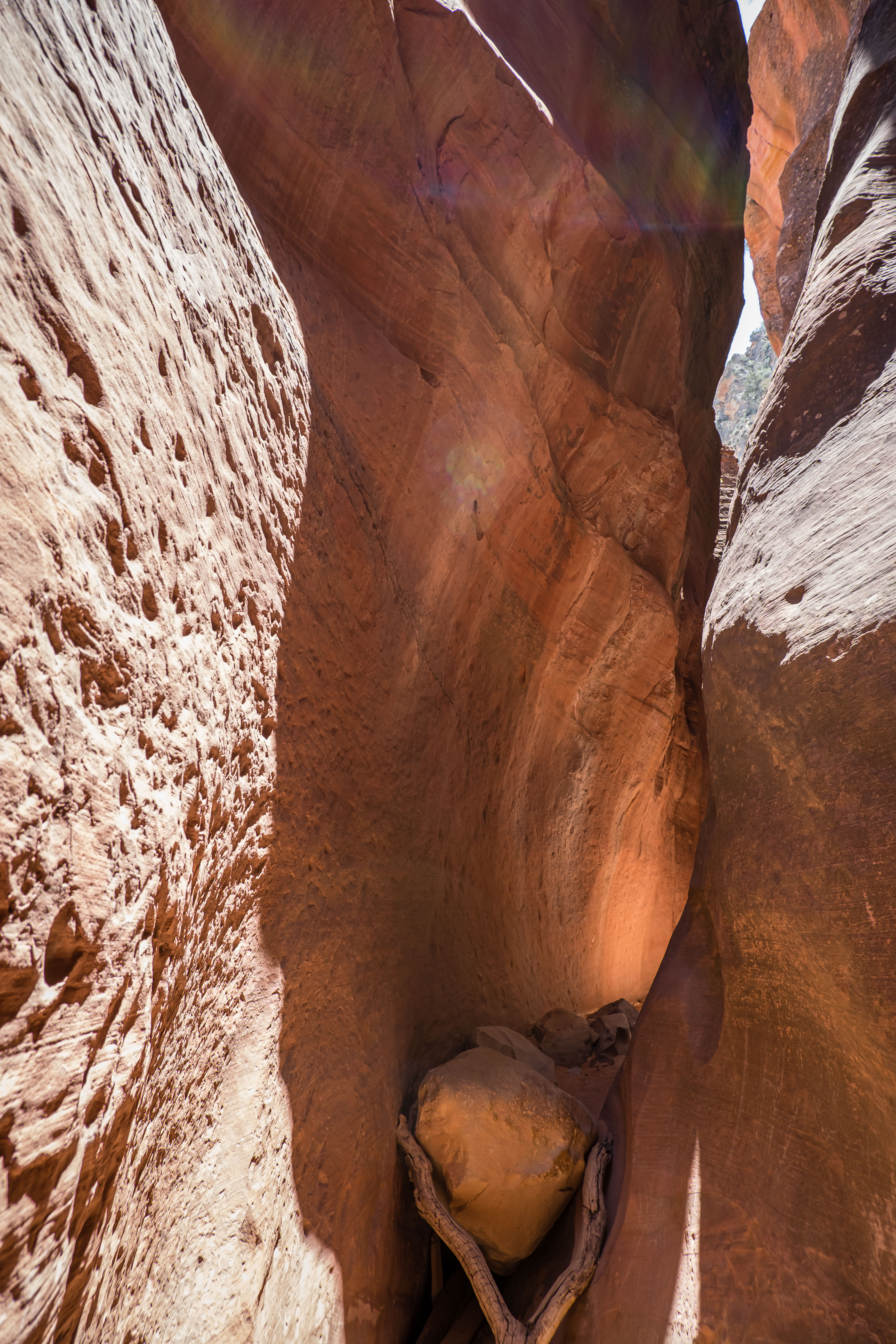 red hollow slot canyon hike in utah