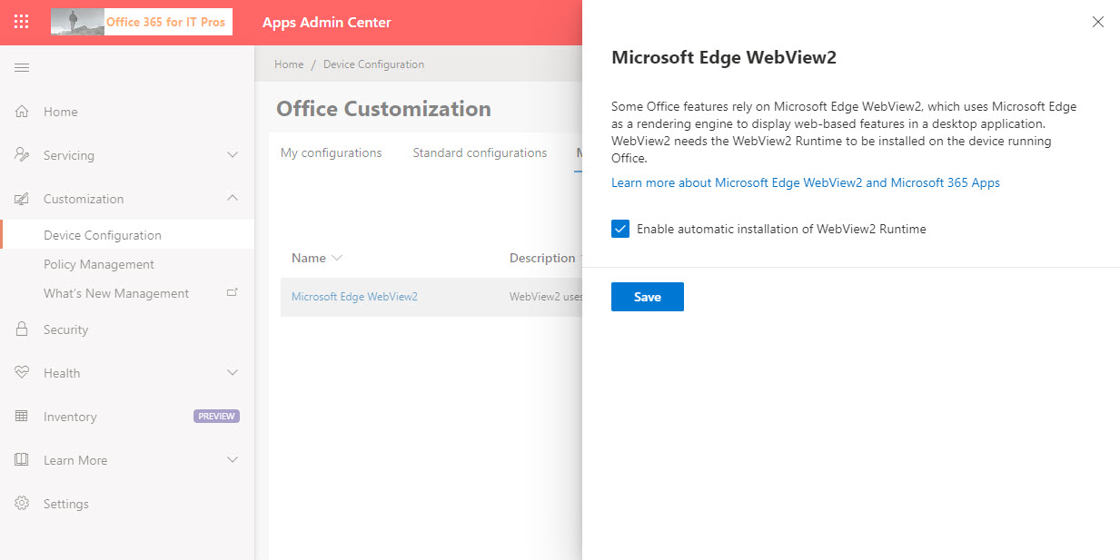 Microsoft To Install Edge Webview2 Runtime On Pcs With Microsoft 365 Apps For Enterprise Office 365 For It Pros