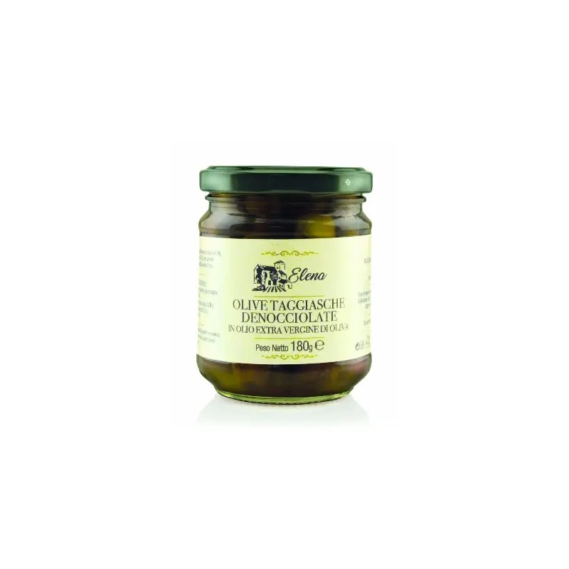 Olive Taggiasche Denocciolate In Olio Extra Vergine Di Oliva Vaso 212 Ml Peso Netto 180g Olio Elena