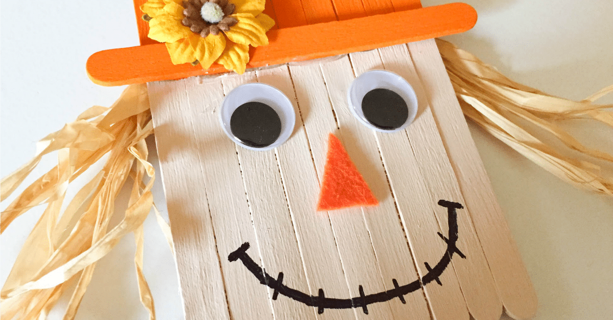 Popsicle Stick Scarecrow One Sharp Bunch