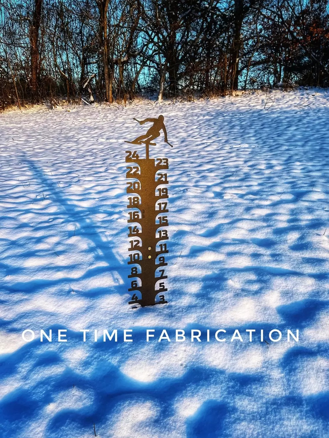 Snow Gauge Bear Weatherman Snow Ruler Snow Meter One Time Fabrication