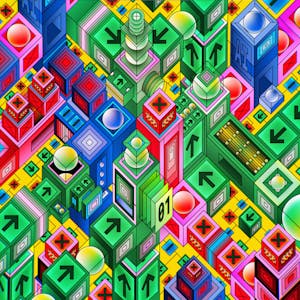 An artist’s illustration of artificial intelligence (AI). This image depicts a look inside how AI microchips are designed. It was created by Champ Panupong Techawongthawon as part of the V...