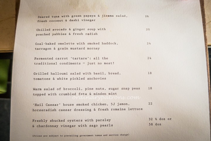OFC Menu