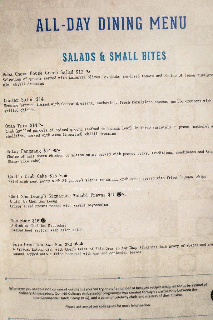 Menu Baba Chews 