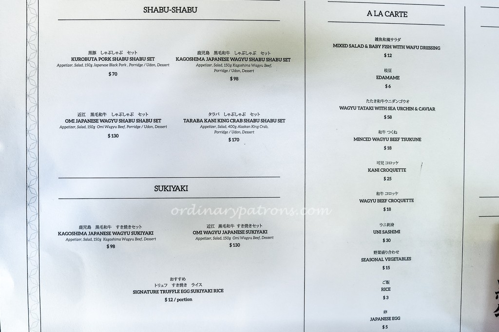 Black Cow Restaurant Menu