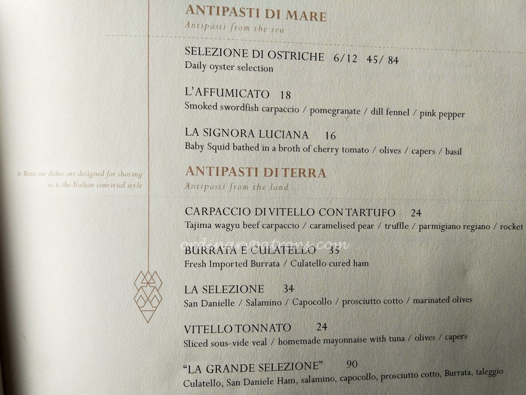 Monti Menu