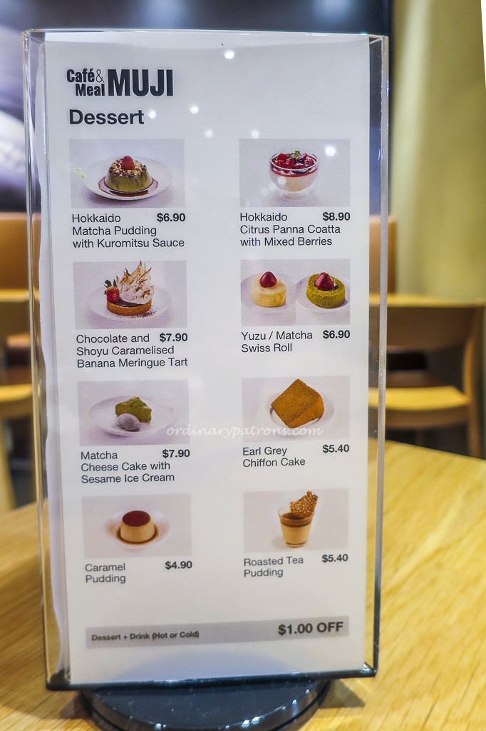 Cafe & Meal Muji Menu