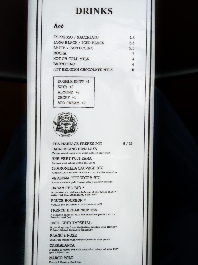 House of ANLI Bistro Menu