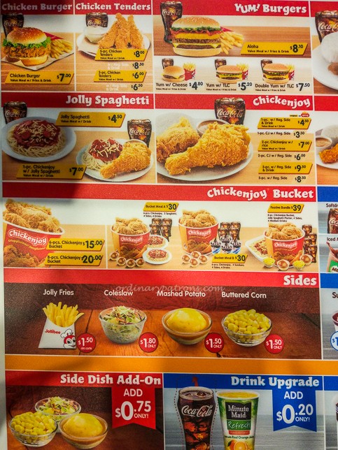 Jollibee Singapore menu
