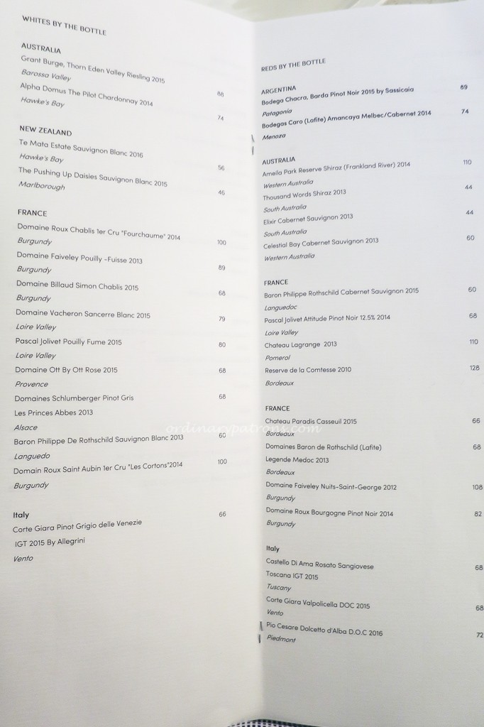 Wine List of Venue by Sebastian