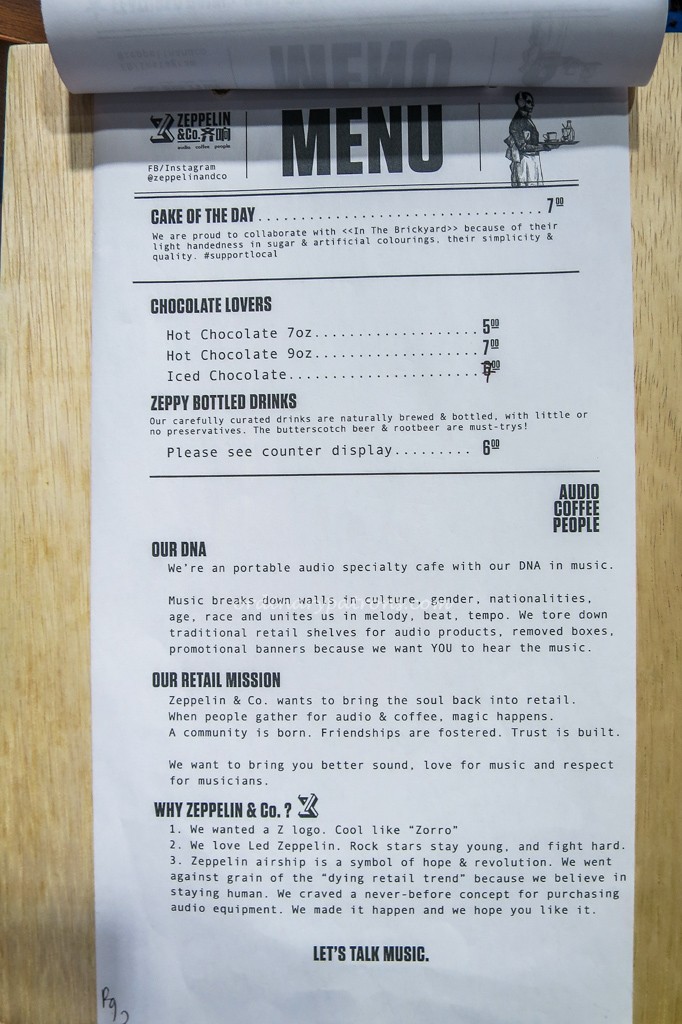 Zeppelin & Co. Menu