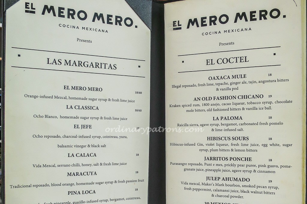 El Mero Mero Menu