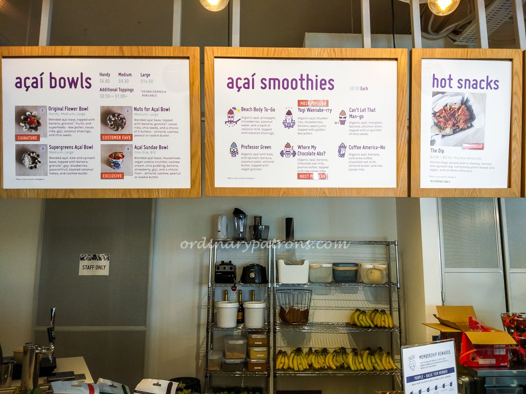 Project Acai Menu Board