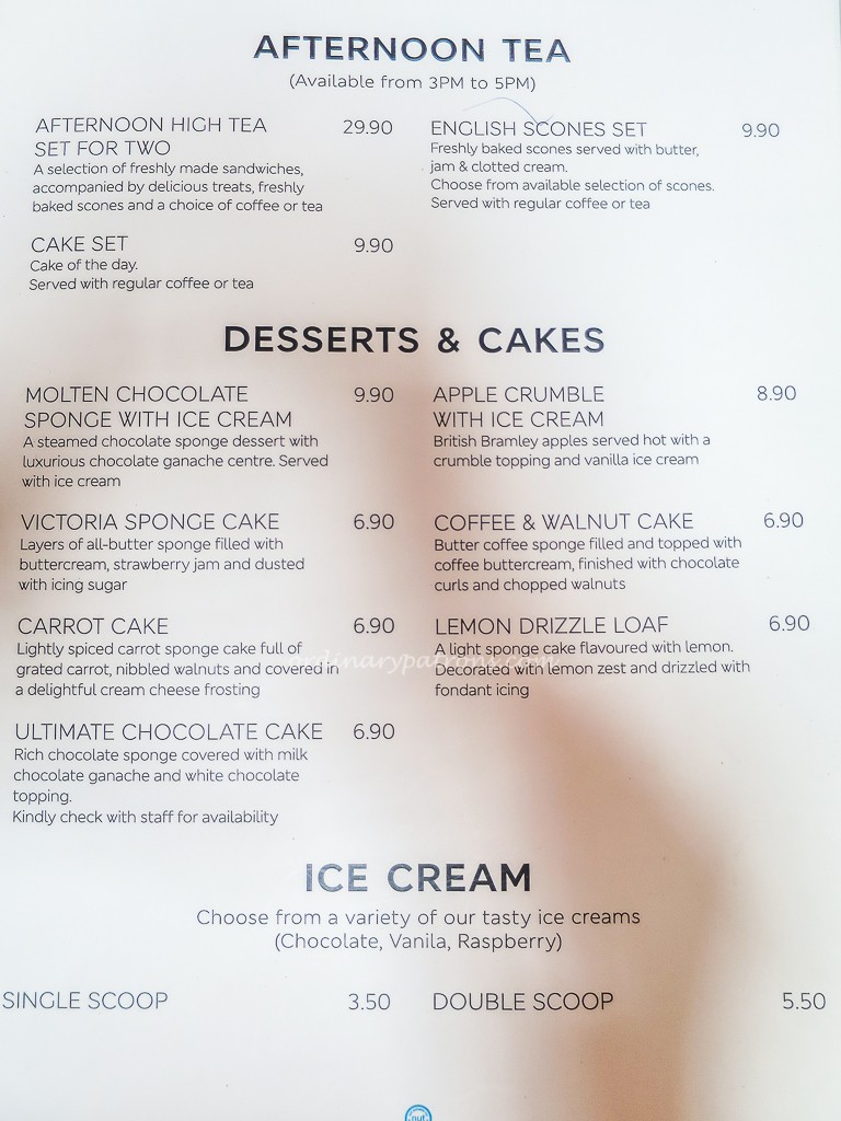 M&S Cafe menu