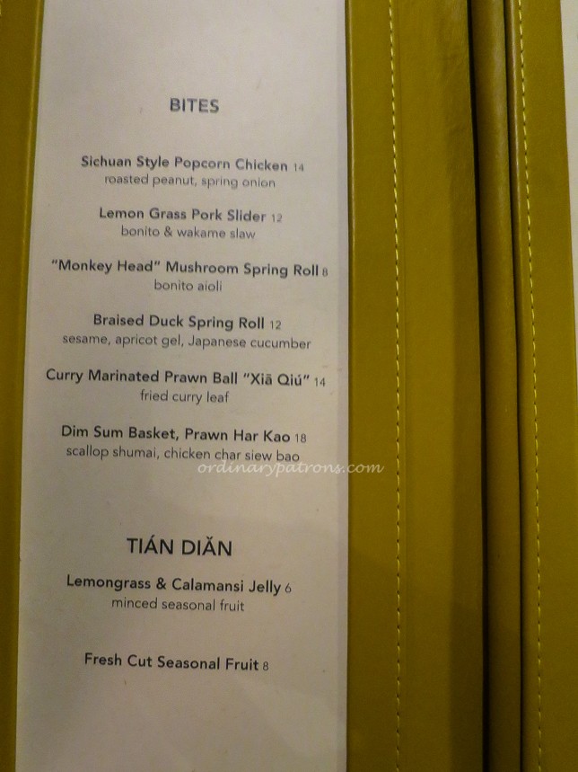 Yellow Pot Menu