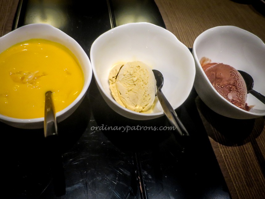 Yellow Pot Mango Puree, Chocolotae Chilli & Bee Pollen Ice Creams