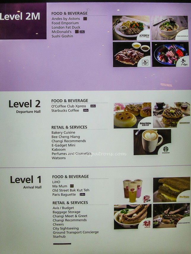 Changi Airport Terminal 4 Food Directory