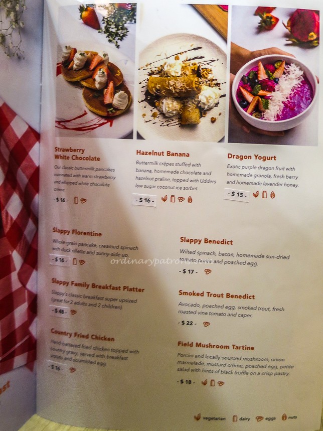 Slappy Cakes Menu