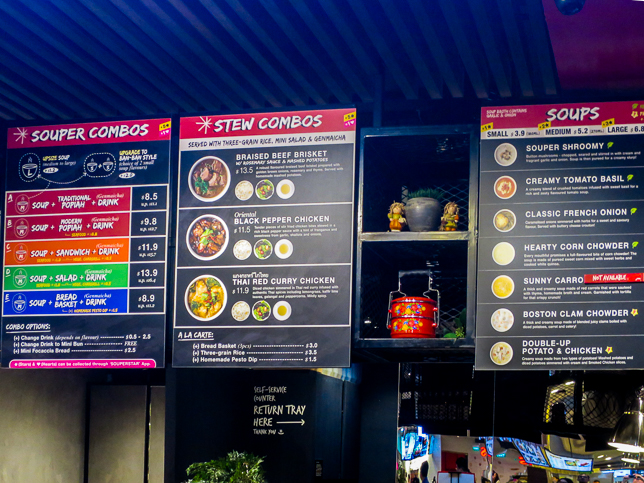 Menu of Souperstar