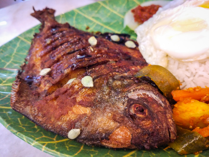 Old Bibik's Crispy Pomfret Fish Rice Set 