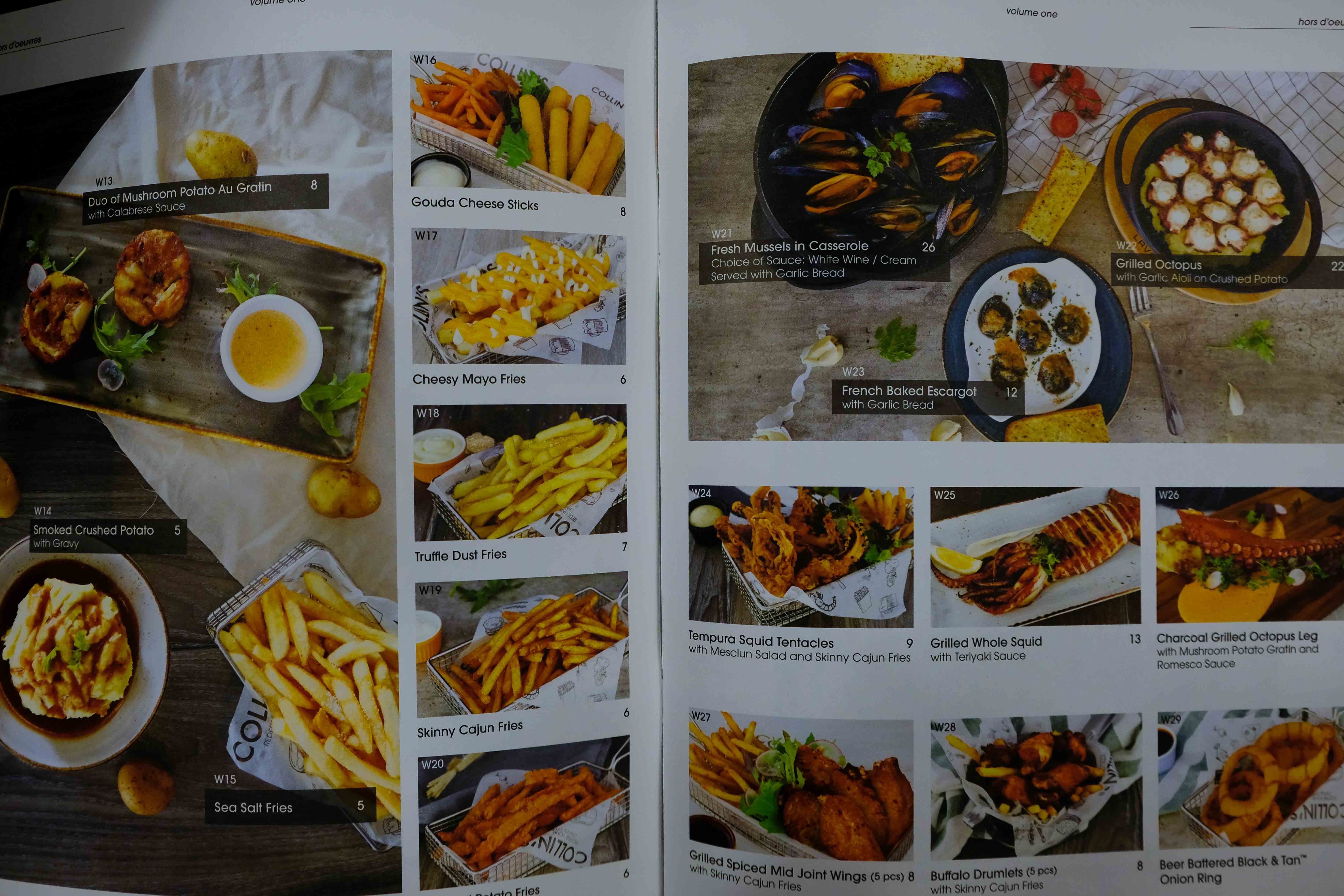  Collin's Menu
