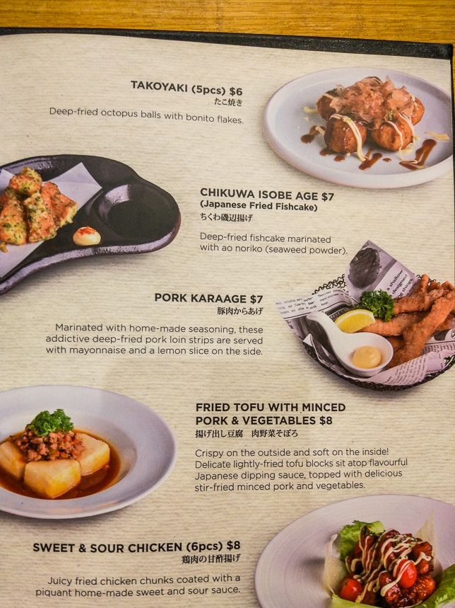 Menu of Ippudo Mohamed Sultan