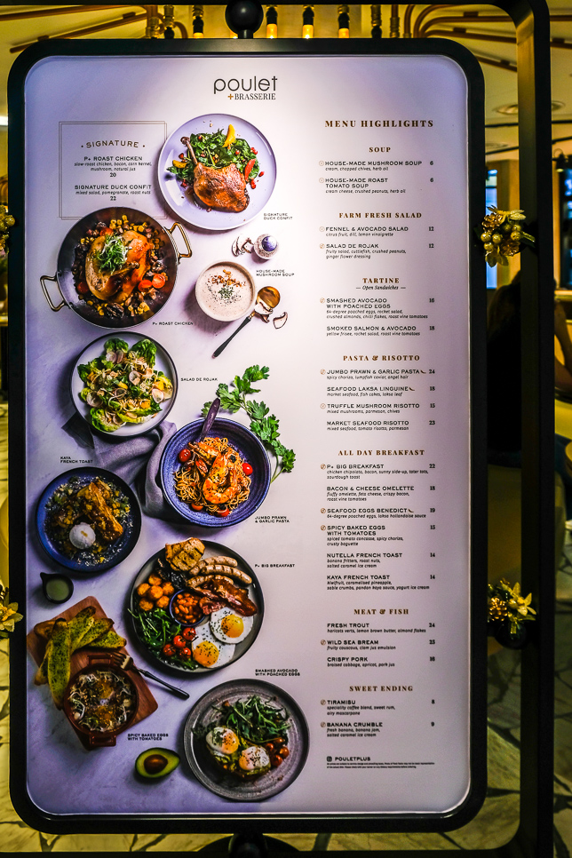 Highlights of Menu of Poulet + Brasserie 