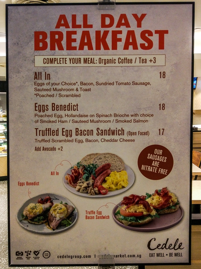 All day breakfast Cedele Bakery Kitchen - Raffles City