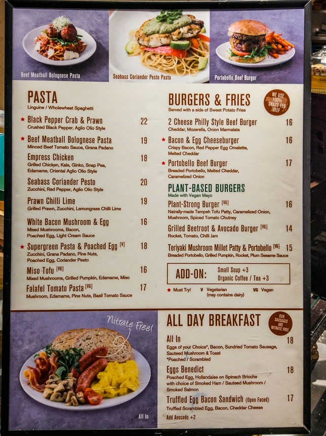 Menu of Cedele Raffles City