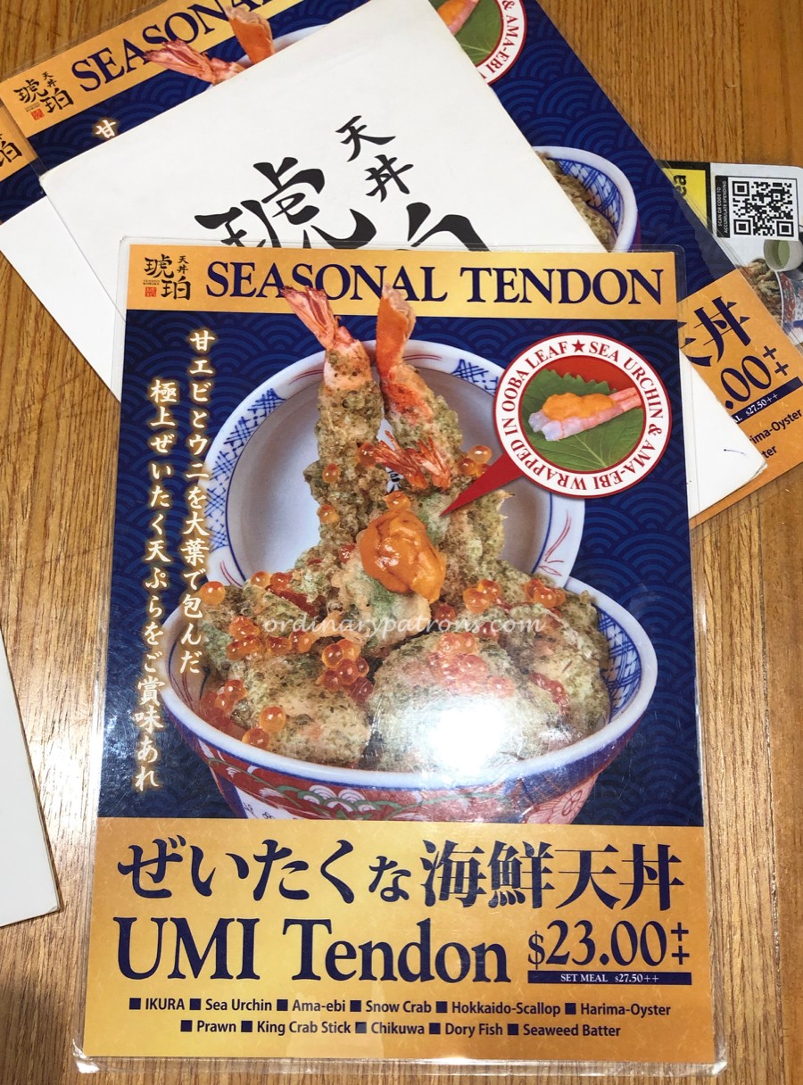 Tendon Kohaku Chinatown Point Menu