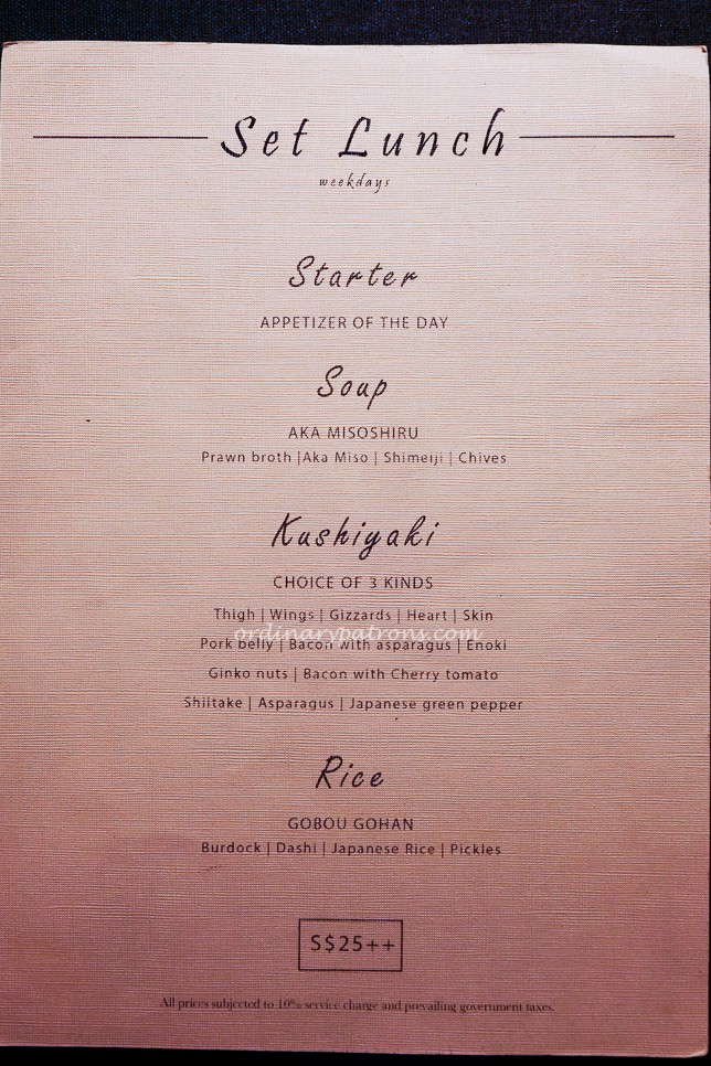 Matsukiya Paragon -set lunch menu