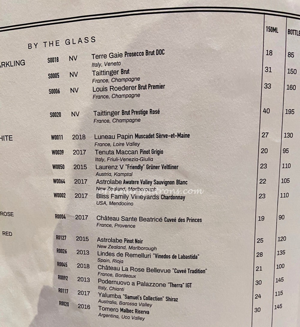15 Stamford by Alvin Leung Restaurant wine list