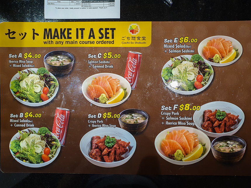 Gochi-So Shokudo Menu 