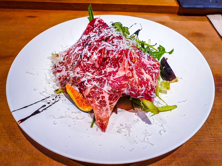 Salad with Wagyu Ham