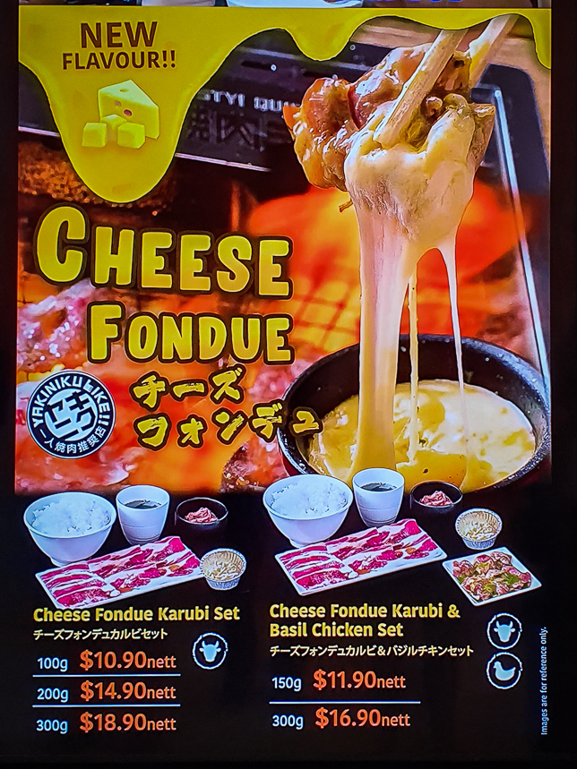 Yakiniku Like Menu Cheese Fondue