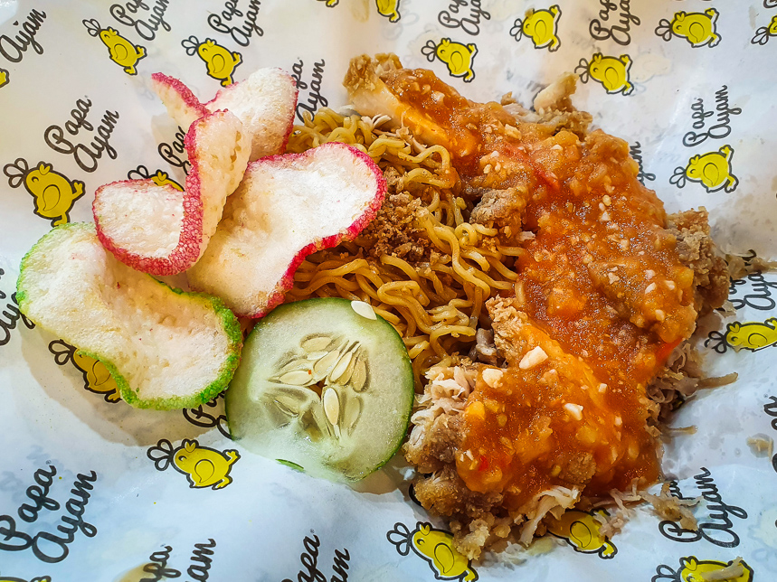Ayam Geprek Indomie at Papa Ayam