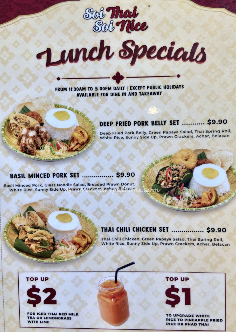 Soi Thai Soi Nice Menu