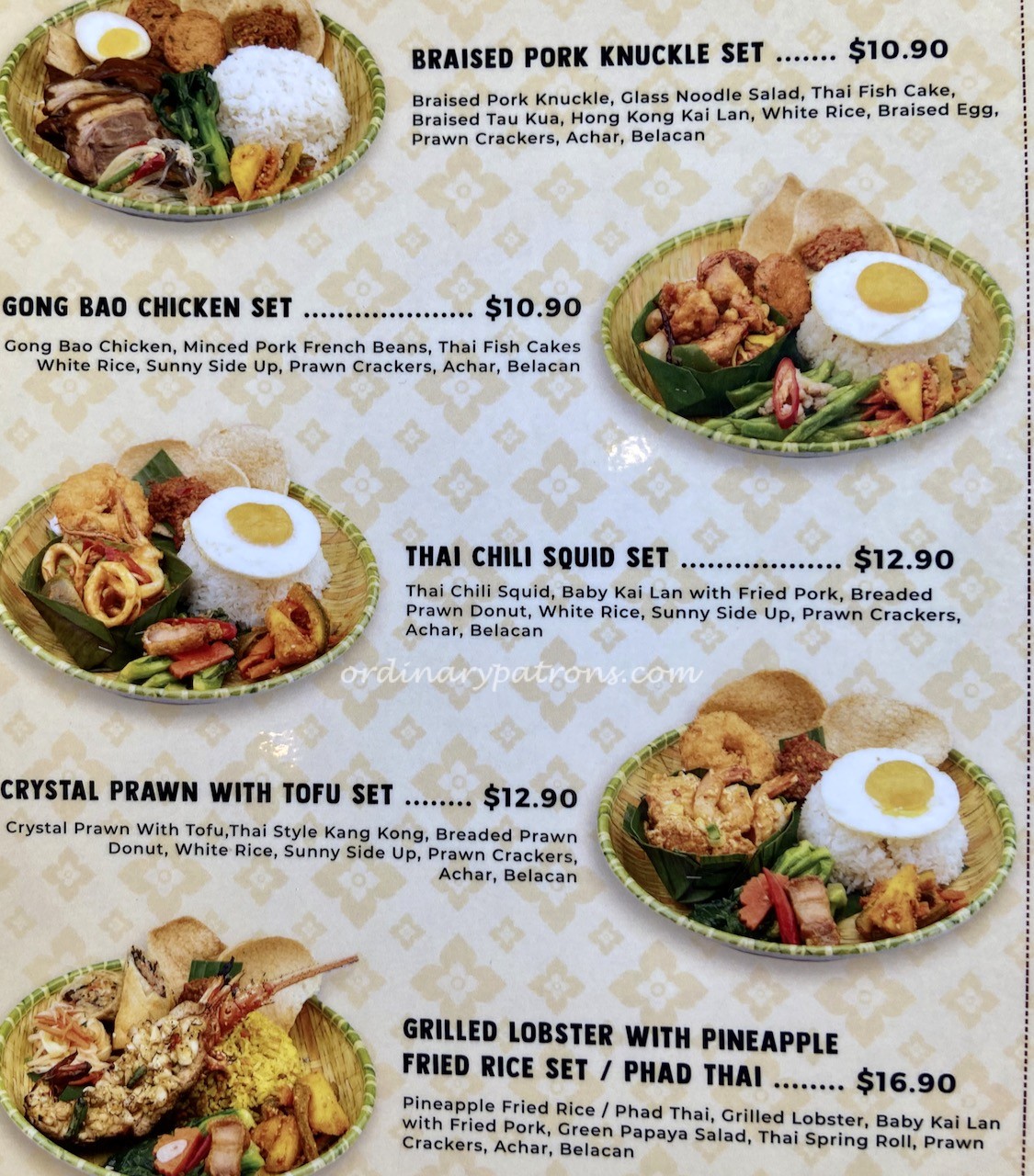 Soi Thai Soi Nice Menu
