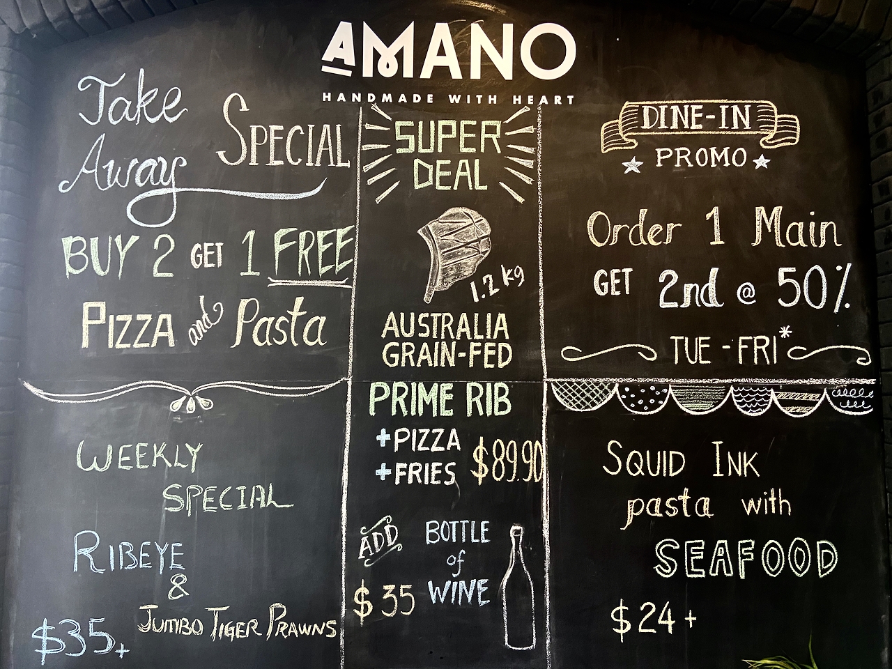 Amano Bukit Timah Italian Restaurant Special Deal