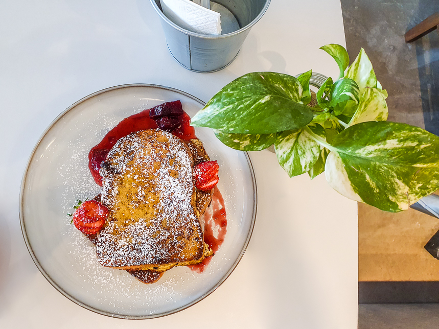 Two Bakers Miso French Toast with Umeboshi Compote