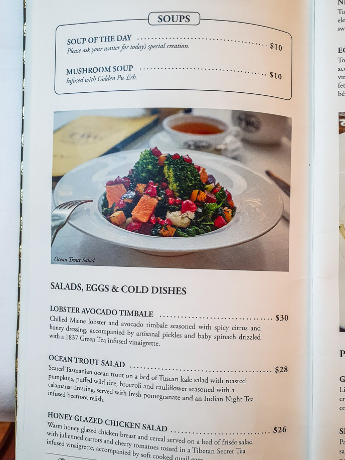 TWG Raffles Menu