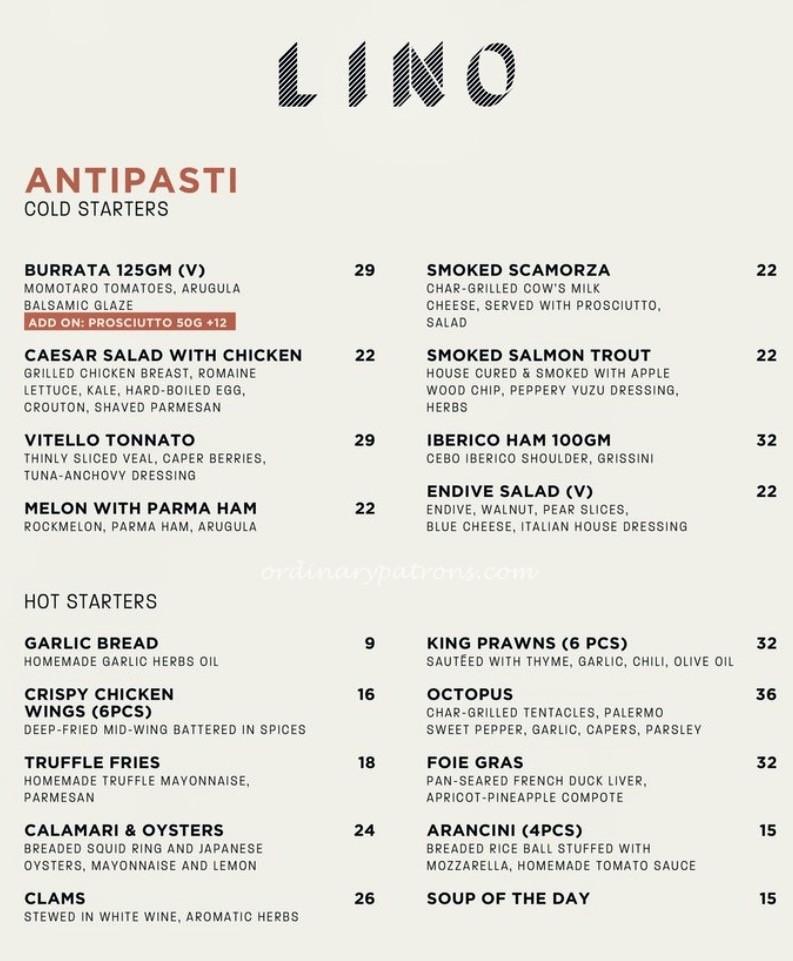 Lino Forum Italian Restaurant Review The Ordinary Patrons