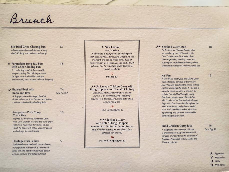 Rempapa brunch Menu