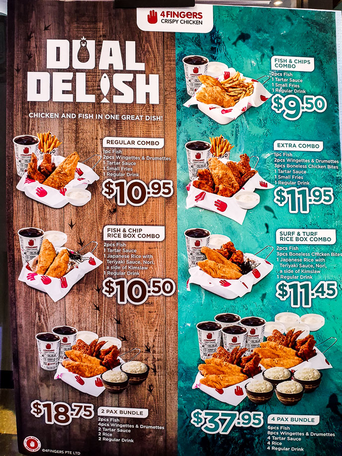 4 Fingers Menu