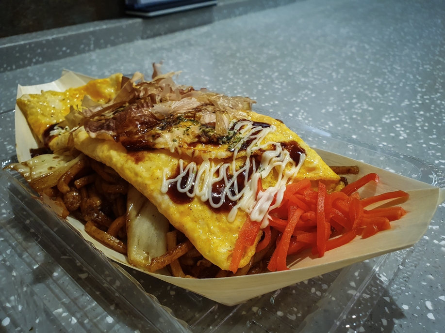 Plain Omelet Sauce Yaki Soba at Don Don Donki Food Hall