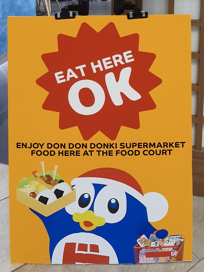 enjoy Don Don Donki Supermarket food at the food court