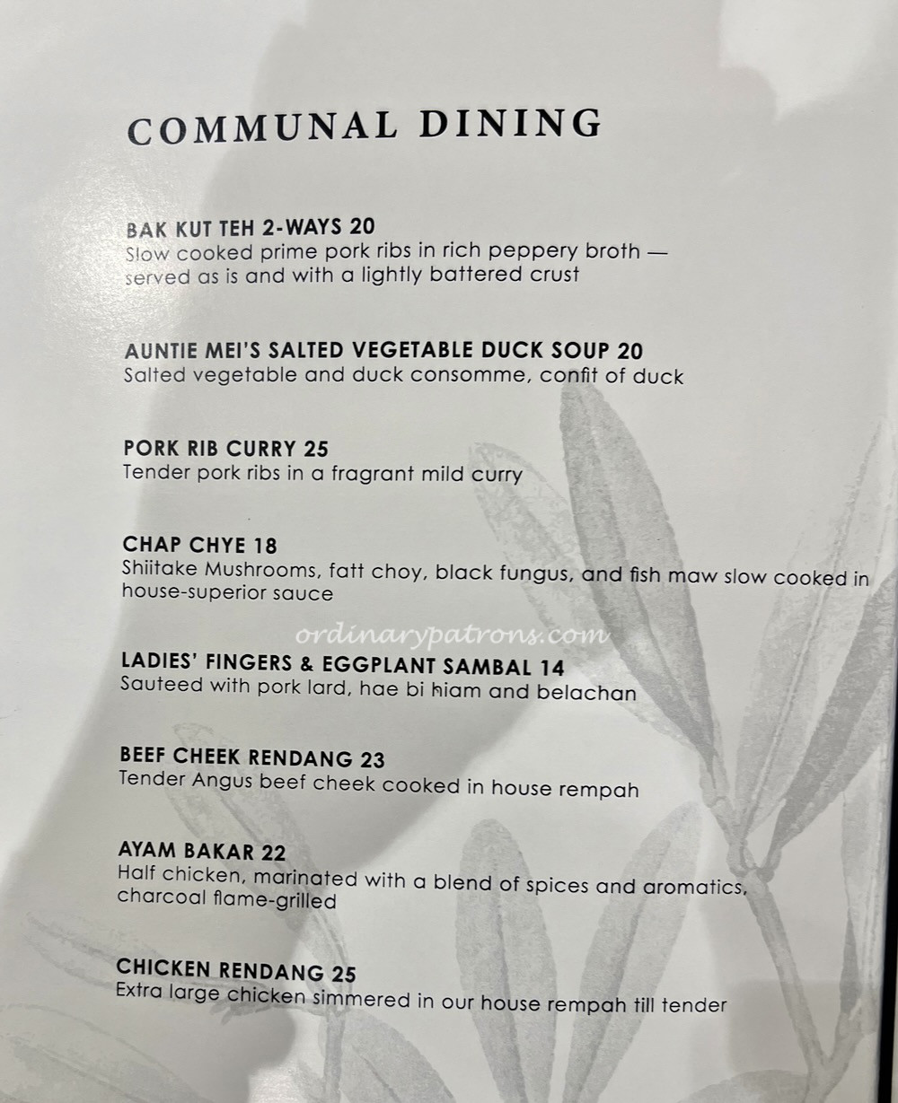 Sinpopo TANGS Menu
